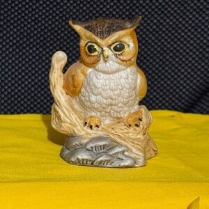 Ceramic Owl Figurine 3” tall